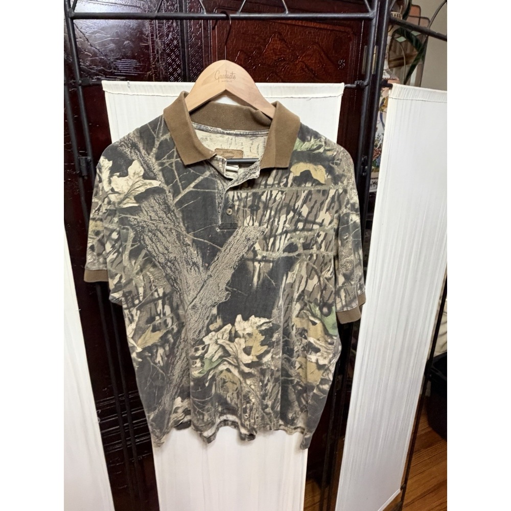 Duxbak Realtree Camo Polo Shirt Men's Hunting Outdoors Short Sleeve